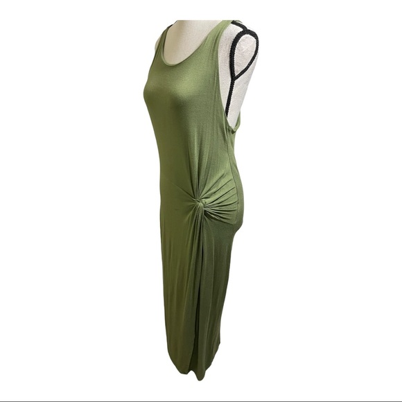 Three dots womens twist front dress olivine color size medium. Sleeveless - Picture 9 of 14